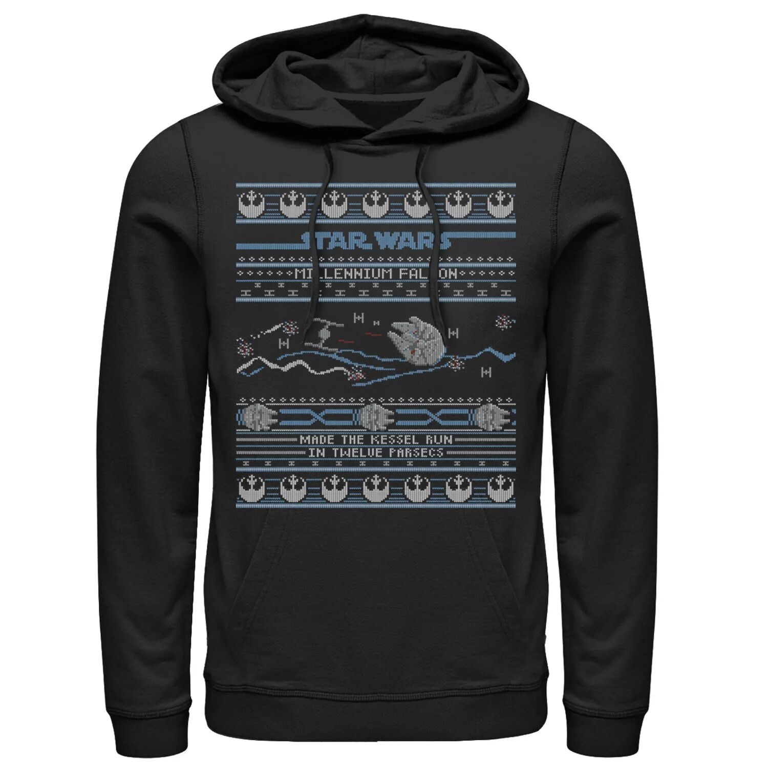

Мужской свитер с капюшоном Falcon Kessel Run Ugly Christmas Star Wars