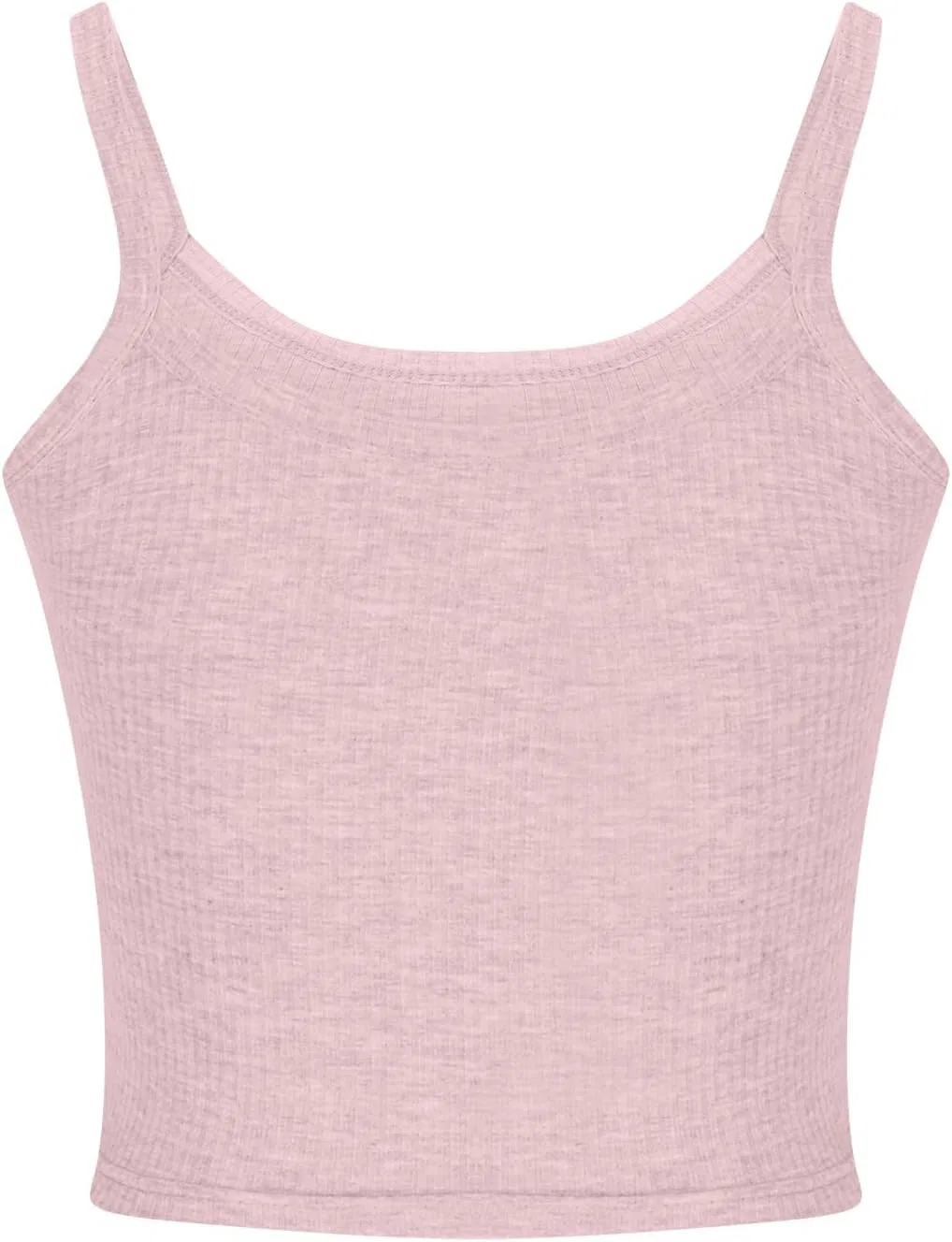 Женский топ-майка из хлопка и льна, sleeveless, crewneck, A03_pink — фото 3