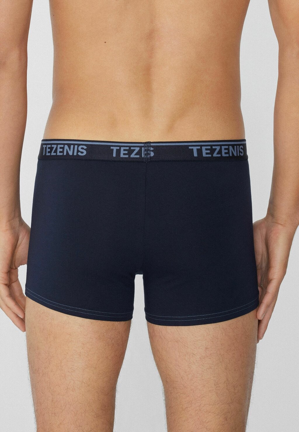 

Брюки MIT KONTRAST NÄHTEN UND LOGO Tezenis, сине-серый
