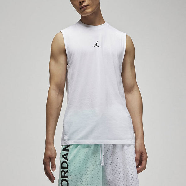 Майка Air Jordan Casual Breathable Running Solid Color Sports Basketball Breathable Vest White, белый — фото 4