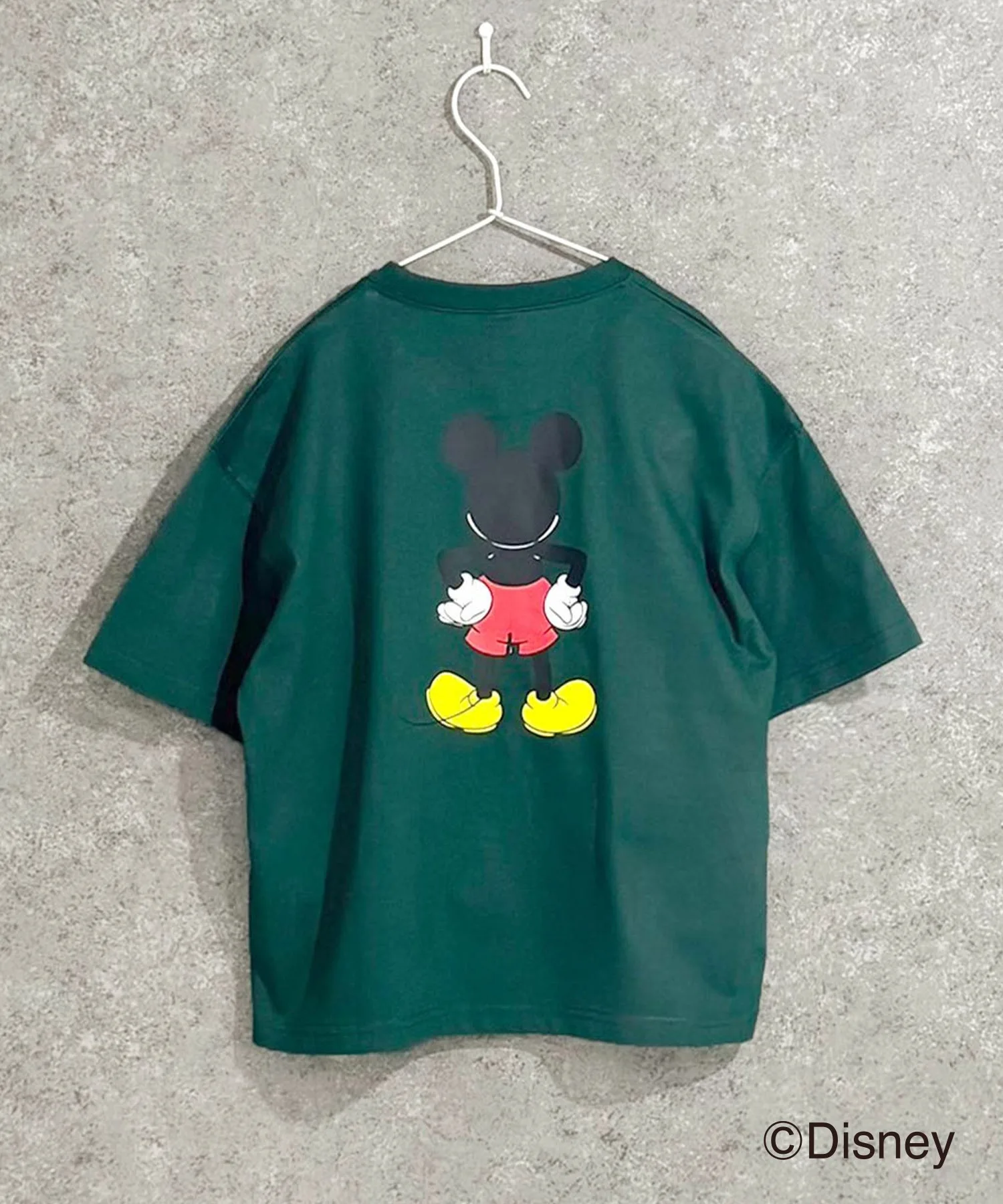 Детская футболка Mickey Mouse с принтом, оверсайз, Disney, зелёная