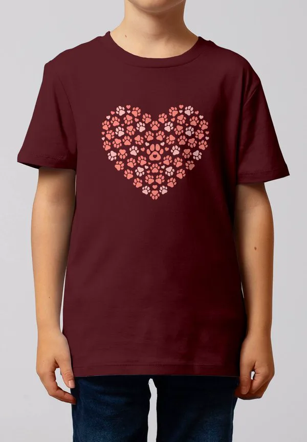 Футболка с принтом pfotenliebe Watapparel, Burgundy
