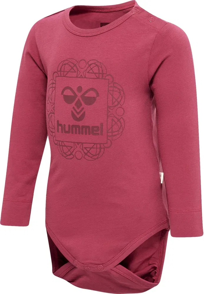 Боди с длинным рукавом, хлопковое Hummel, красный
