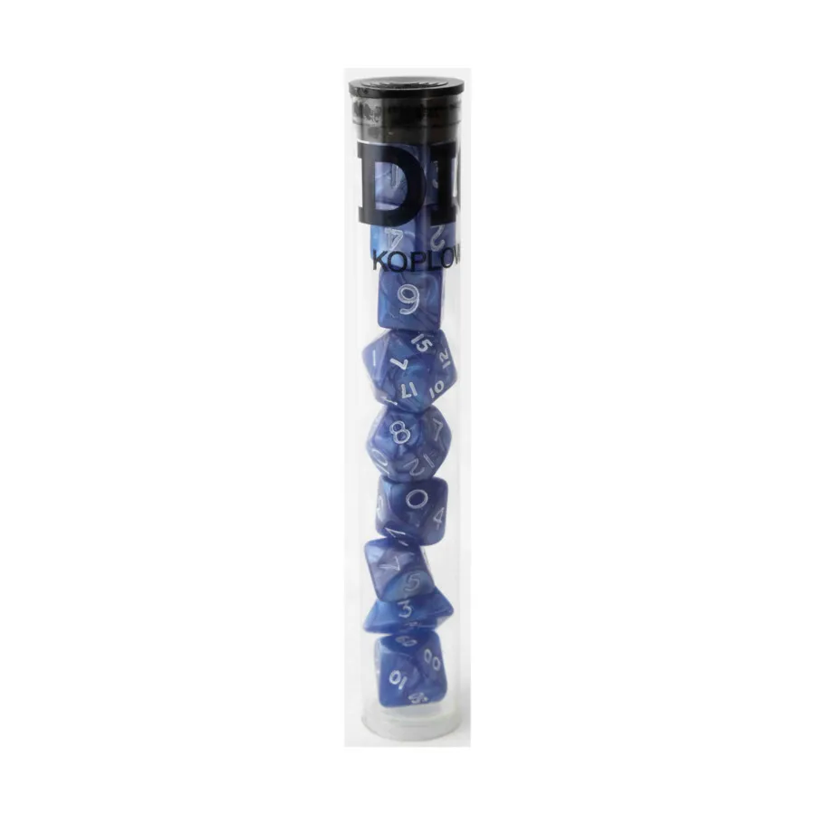

Мини-поликомплект синий с белым (9), Dice - Mini Pearlized Poly Sets (12mm)