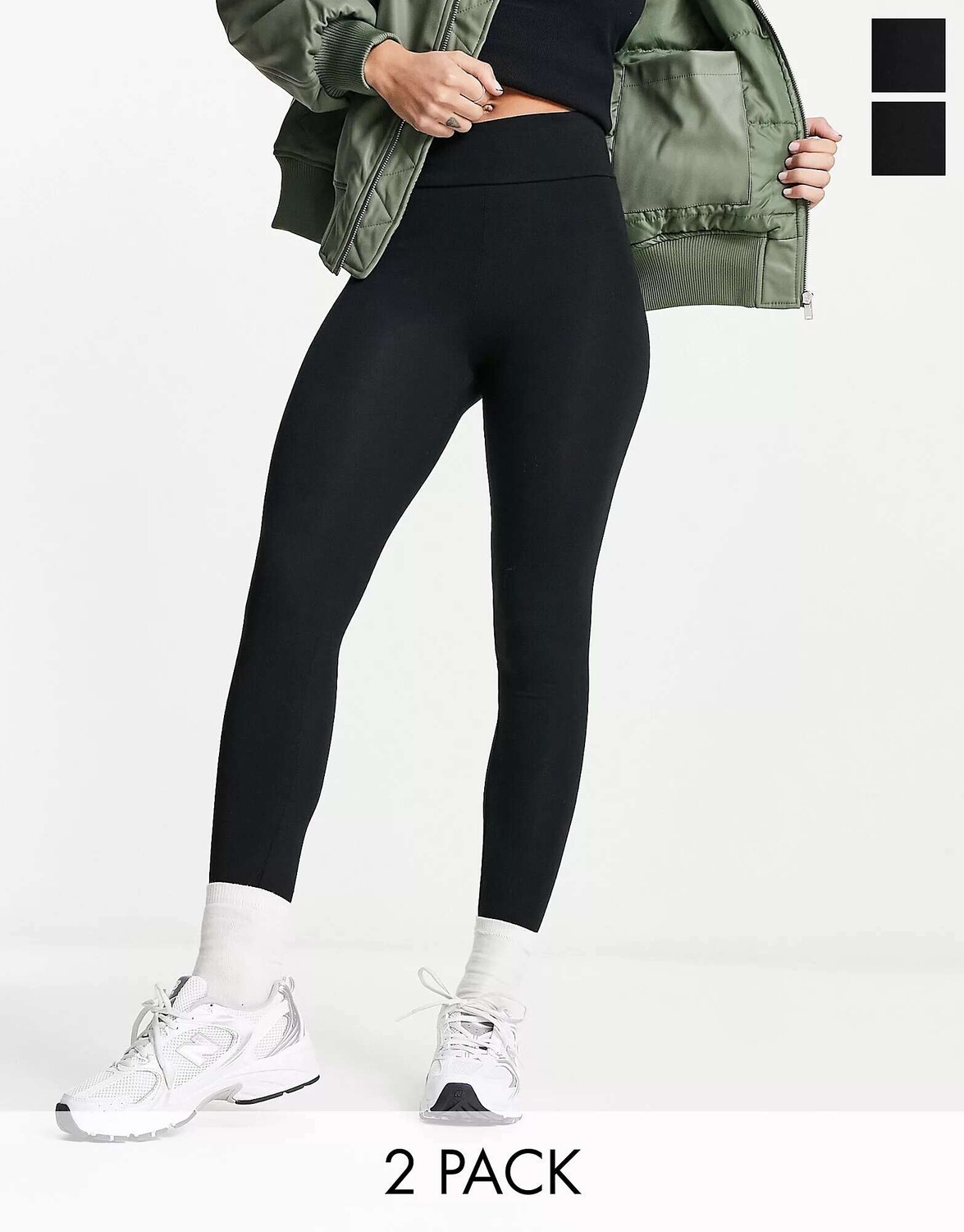 

Черные леггинсы Miss Selfridge (2 шт.)