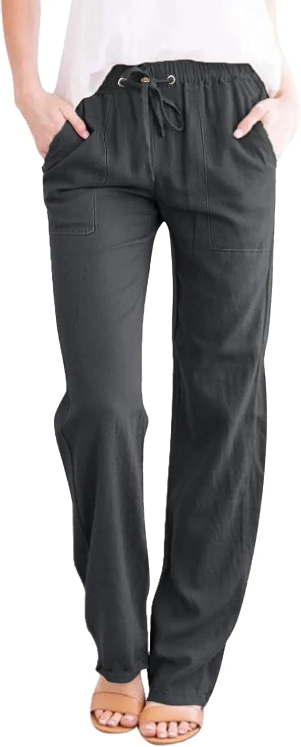 Повседневные брюки Cotton Linen, Dark Gray