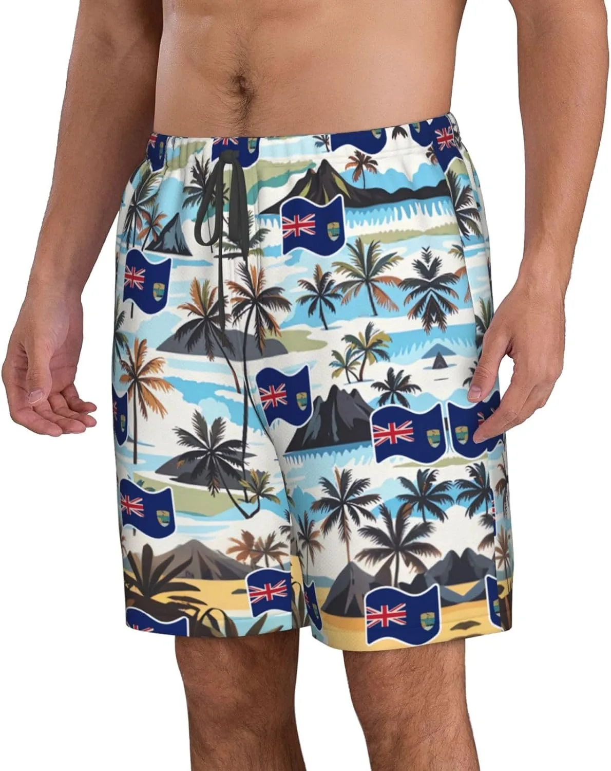 Мужские плавки-шорты Pitcairn Islands Board Shorts Swim Trunks Generic, Saint Helena Island — фото 2