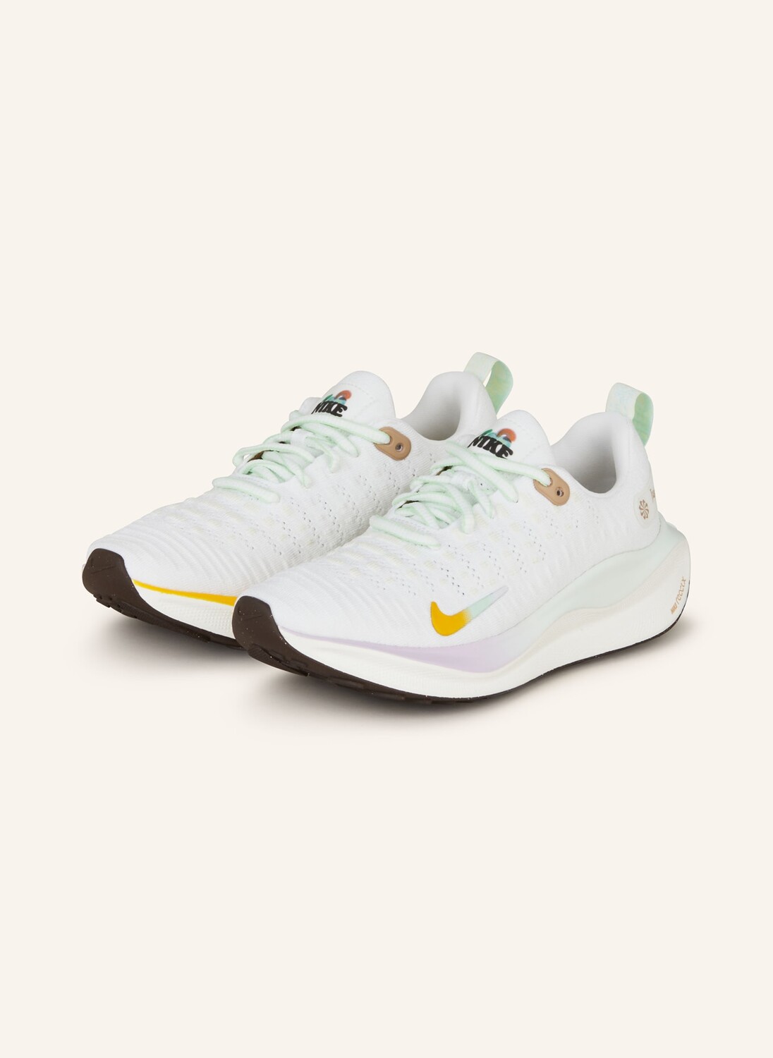 

Кроссовки reactx infinity run 4 Nike, цвет WEISS/MINT/HELLLILA