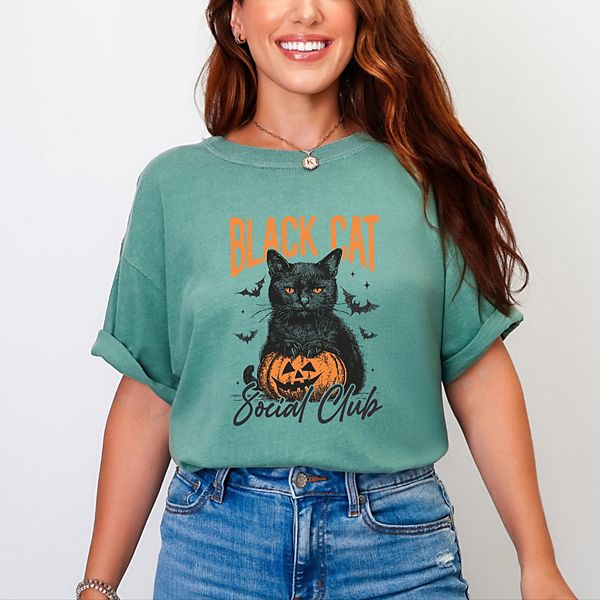 

Футболка Black Cat Social Club Pumpkin - garment dyed Simply Sage Market, Light Green