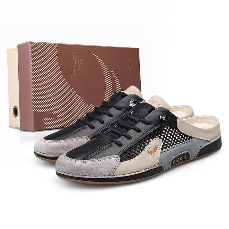 

Нескользящие быстросохнущие сандалии с закрытым носком для мужчин BECK, Black Gray