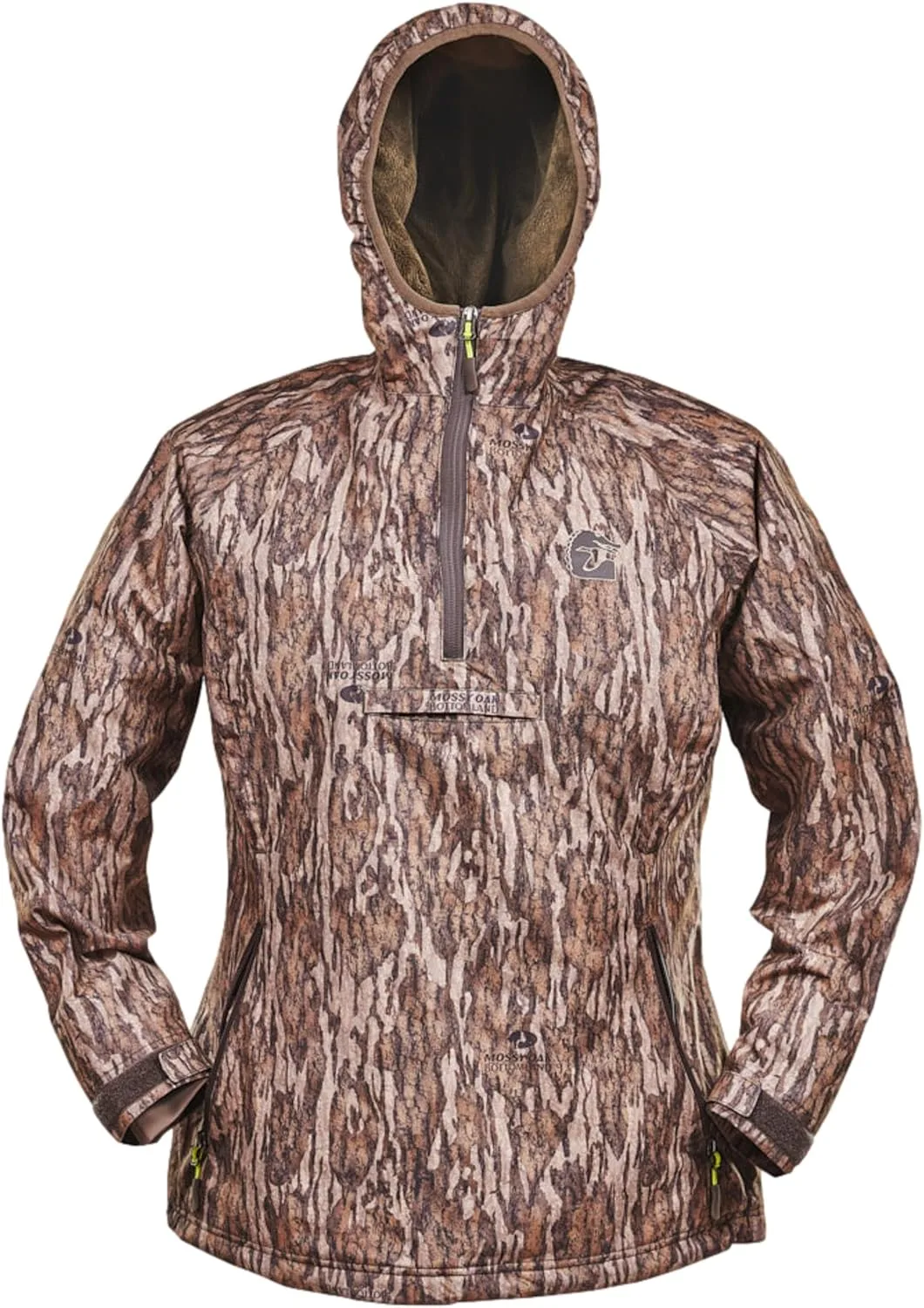 

Gator Waders Womens 1/2 Zip Bog Hoodie — водонепроницаемая ветрозащитная куртка для охоты и бездорожья с уютной подкладкой Coral Fleece