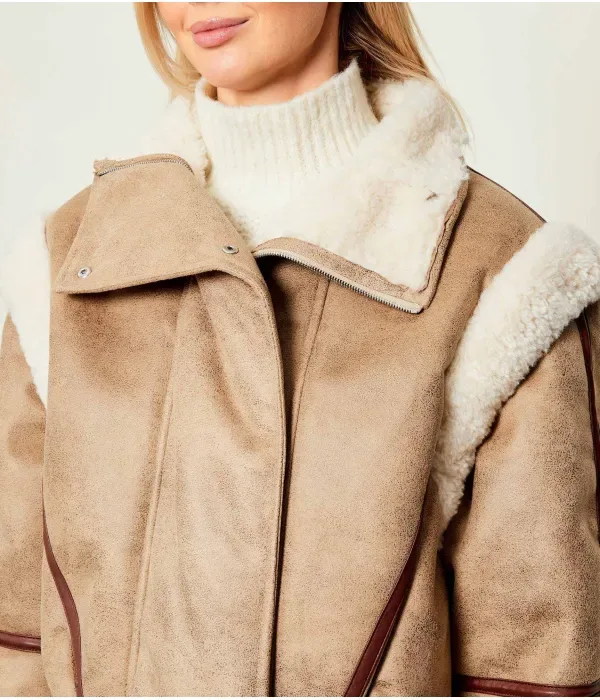 Куртка 2 в 1 C_Cheerlea relaxed fit Boss Orange, бежевый — фото 4