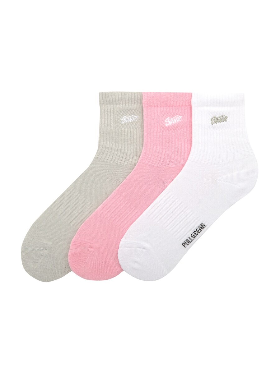 

Носки Pull&Bear Socks, пастельно-зеленый/розовый/белый