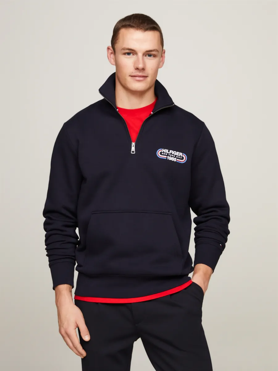

Толстовка Tommy Hilfiger "HILFIGER TRACK GRAPHIC HALF ZIP", цвет Desert Sky