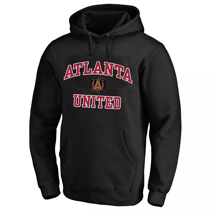 

Черный пуловер с капюшоном MLS Big & Tall Atlanta United Heart and Soul