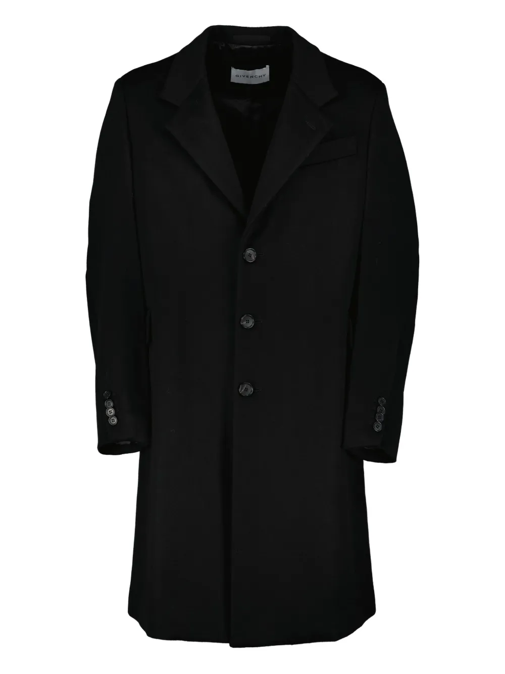 

Однобортное пальто на пуговицах Givenchy, черный