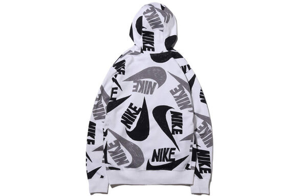 Толстовка Nike AS Men's Nike Sportswear Club PO BBAOP1 Black, белый — фото 2