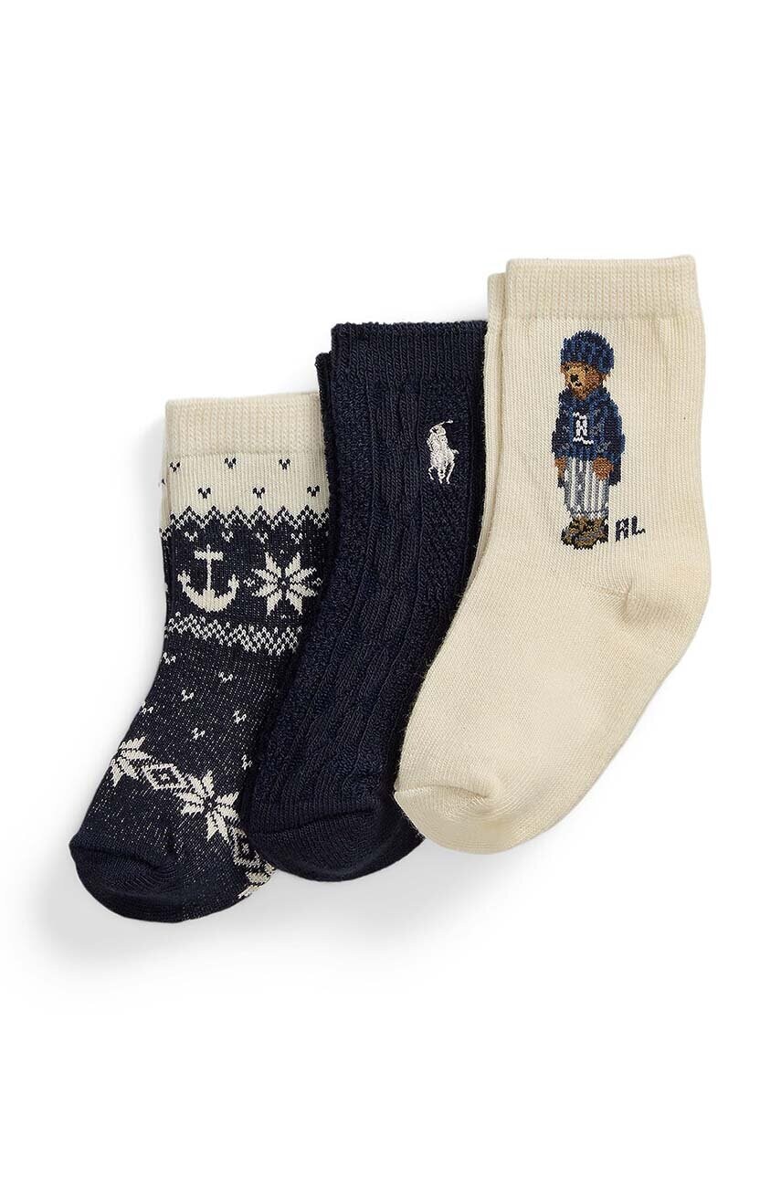 

Детские носки 3 пары в упаковке Polo Ralph Lauren, зеленый