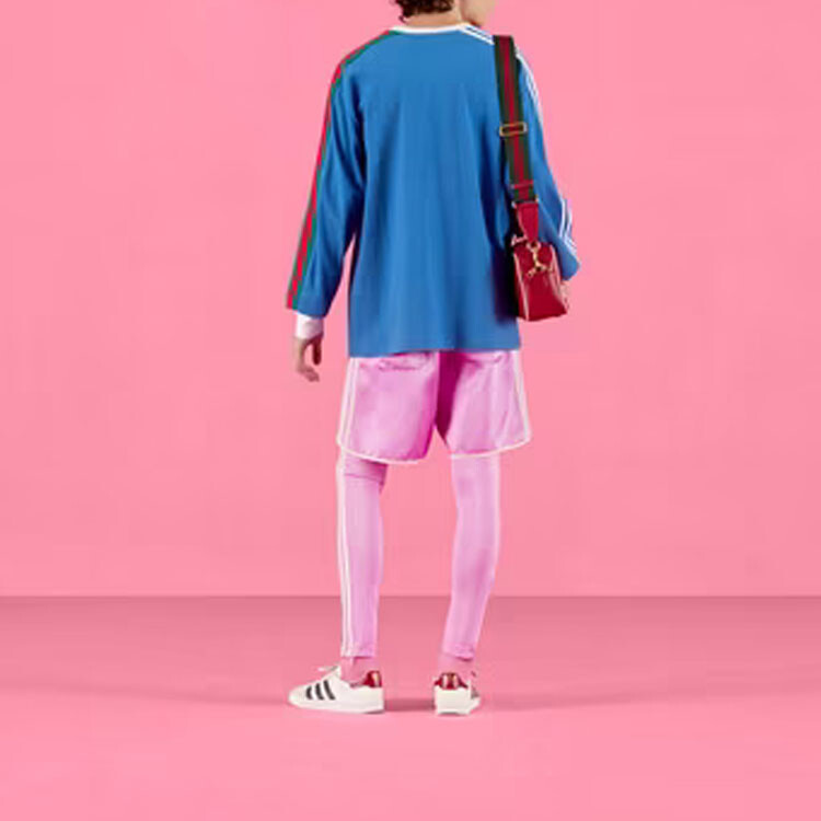 Шорты Adidas X Gucci повседневные мужские, розовые — фото 3