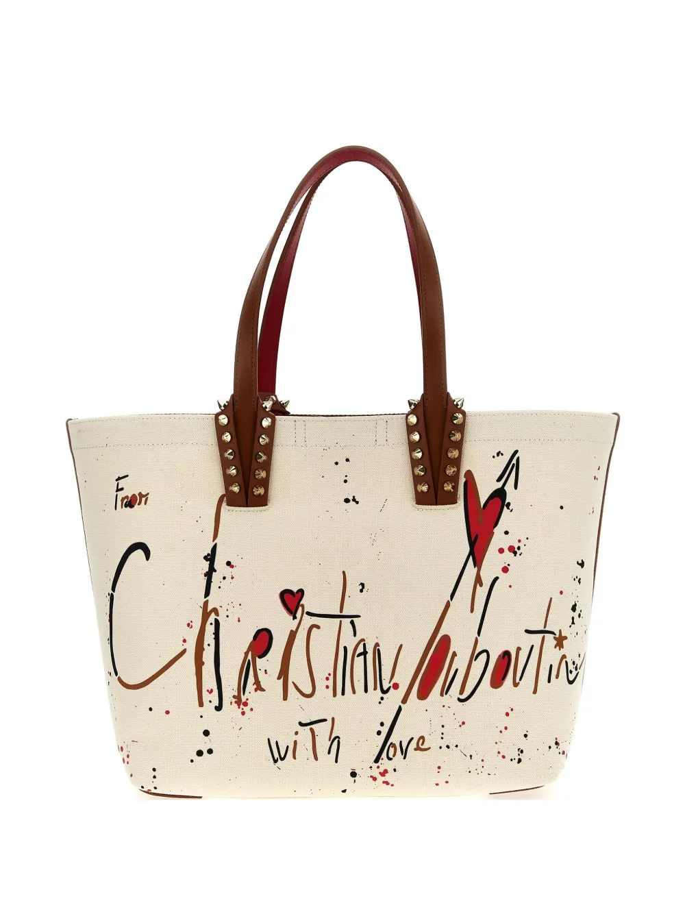 

Маленькая сумка-тоут Cabata Christian Louboutin, нейтральный