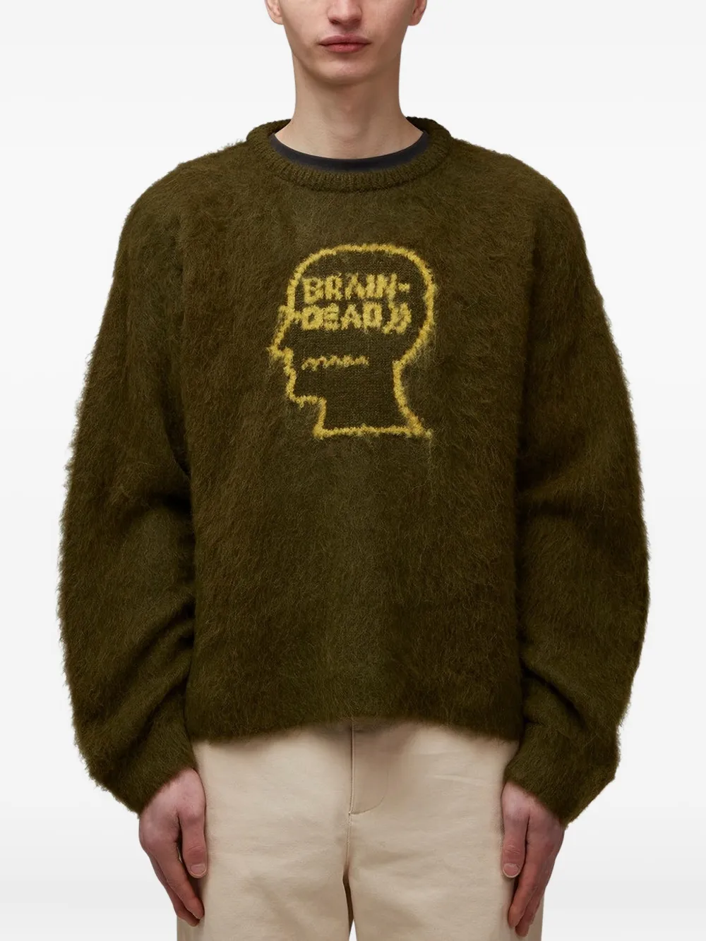 

Свитер с логотипом Brain Dead, зеленый