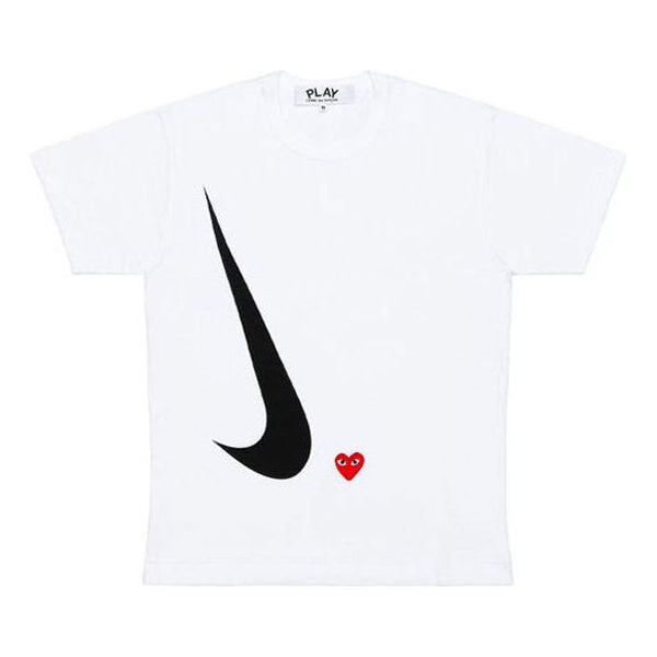 

Футболка x nike crossover play together series round neck short sleeve tee 'white' Comme Des Garcons Play, белый