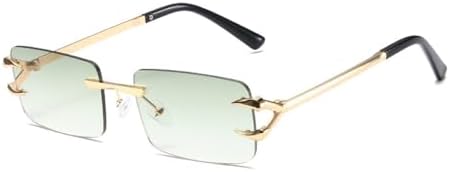 

Солнцезащитные очки прямоугольной оправы для женщин, ретро-стиль, прозрачные очки с эффектом океанического градиента для мужчин, солнцезащитные очки UV400 MTZJH, Green Gradient