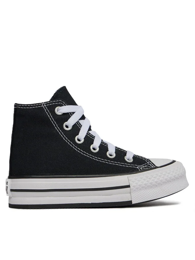 Converse Детские кроссовки Chuck Taylor All Star Lift Platform High Top, модель 372859C, черные