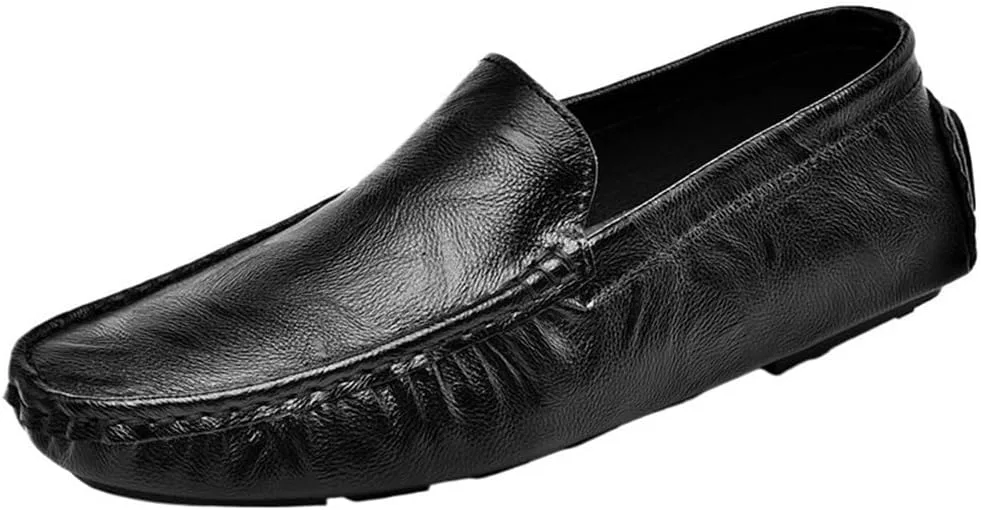 Лоферы мужские Leather Loafers, Black DHFIRUFSHLO