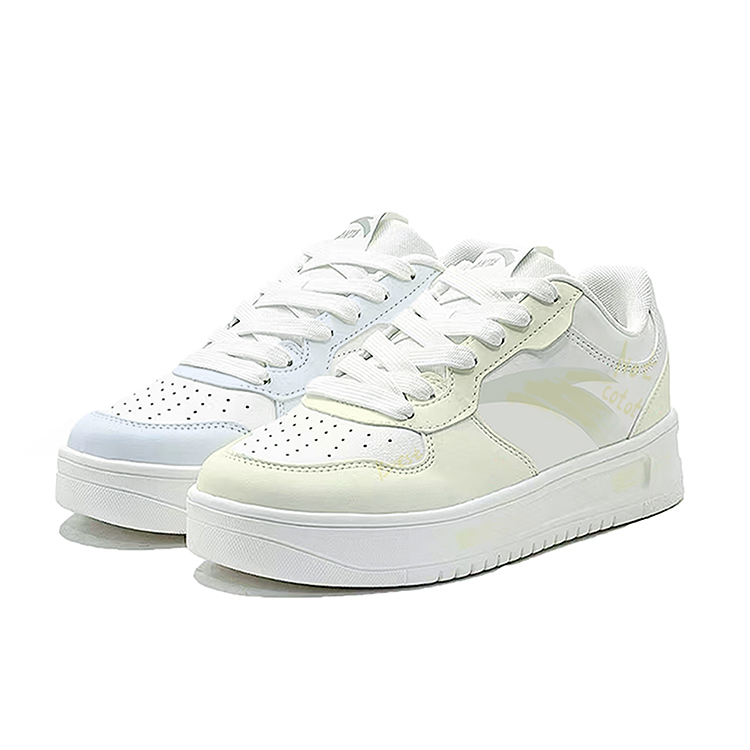 

Легкоскользящие, износостойкие, легкие низкие кеды для скейтбординга для мужчин Anta, желтый синий mismatched