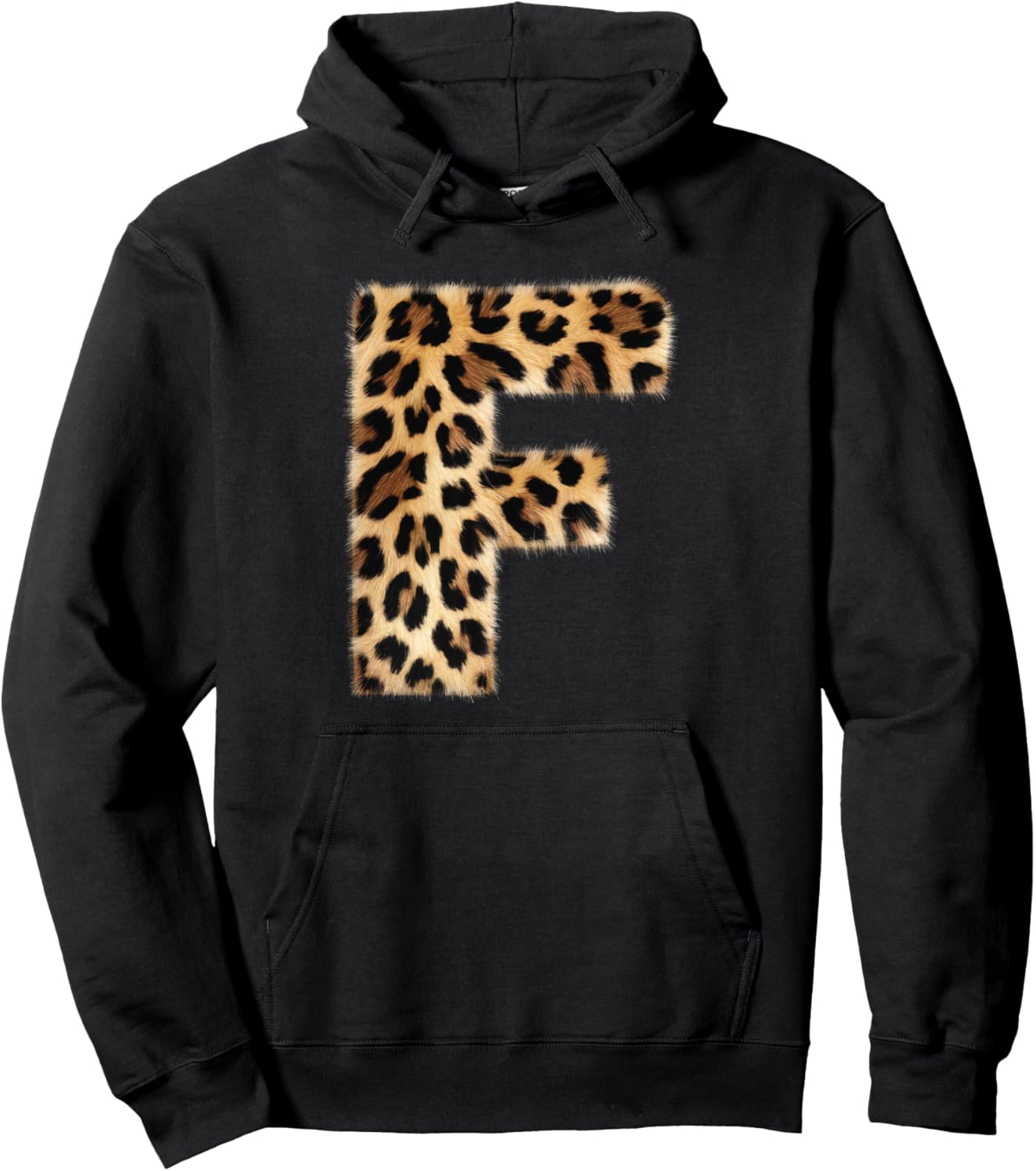 

Буква F, гепард, леопардовый принт, имя, зебра, подходящая толстовка Leopard Alphabet Cheetah Letter Tees, черный