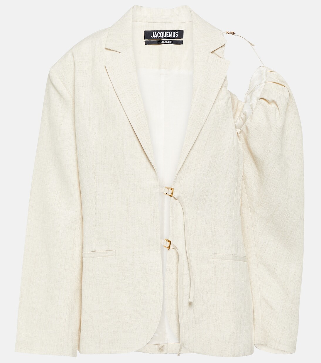 

Блейзер la veste galliga из смесового льна Jacquemus, белый