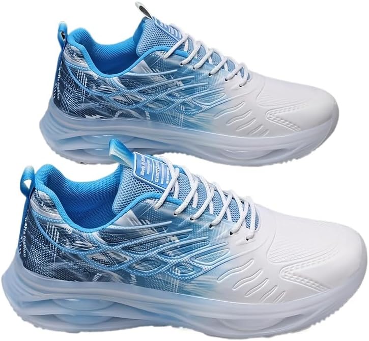 

Мужские кроссовки с градиентным цветом и рисунком крыльев, с воздушной подушкой, амортизацией и противоскользящей подошвой, подходят для пробежек на улице, тренировок и путешествий Azttoztto