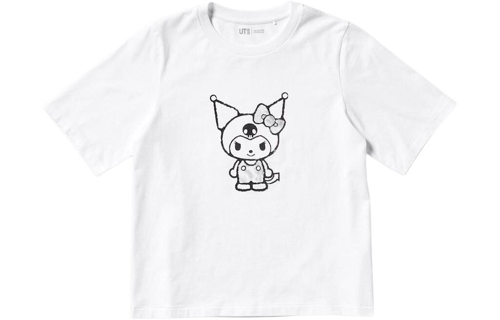 

Футболка с логотипом Sanrio Co-branded Model, женская, белая Uniqlo