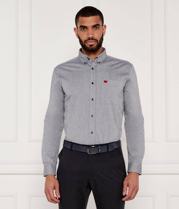 

Рубашка Эвиты Slim fit Hugo, серый