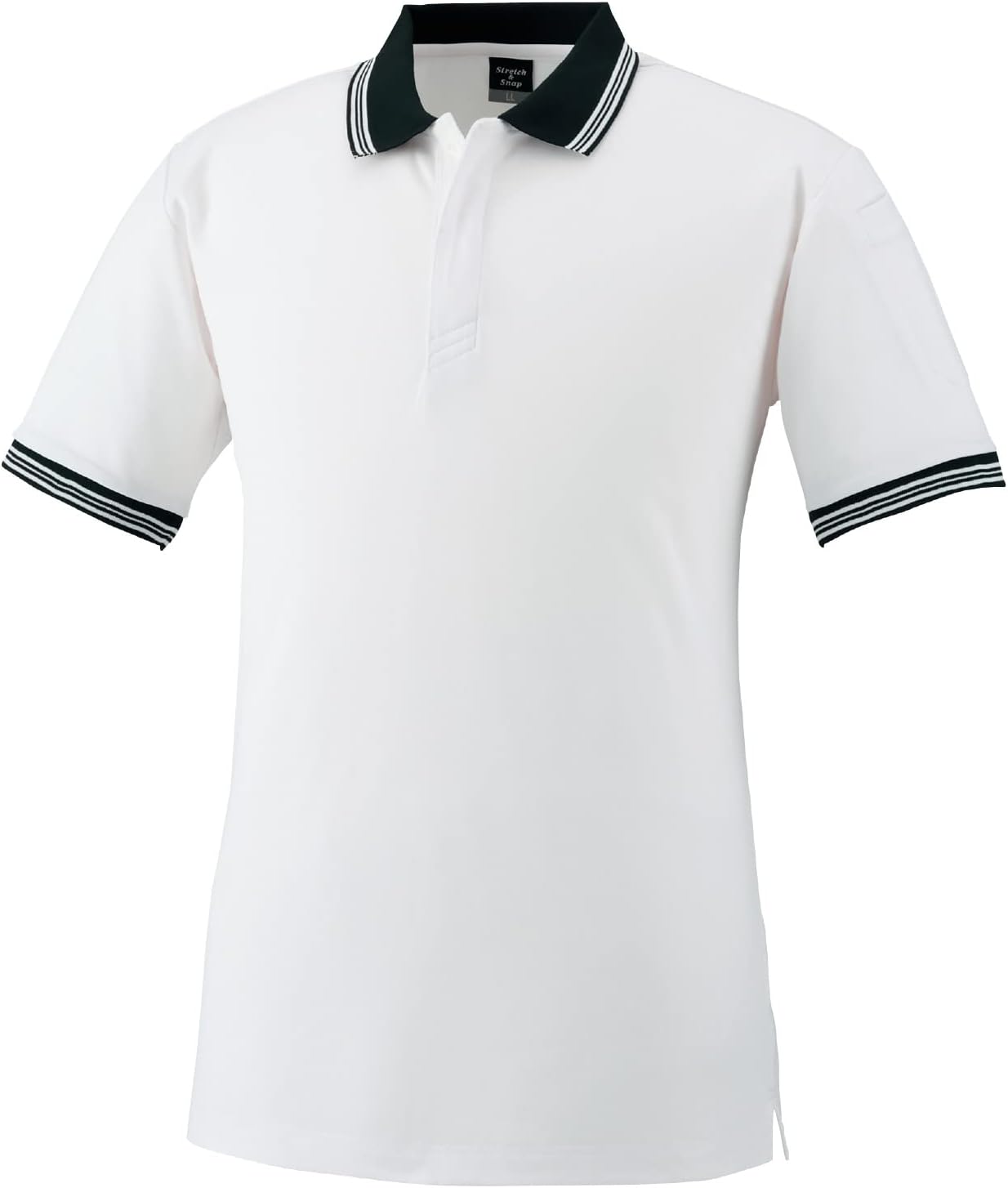 

Поло Oguraya POLOIZM 370 с коротким рукавом и застежкой на кнопки. Эластичная ткань Kokuraya, белый