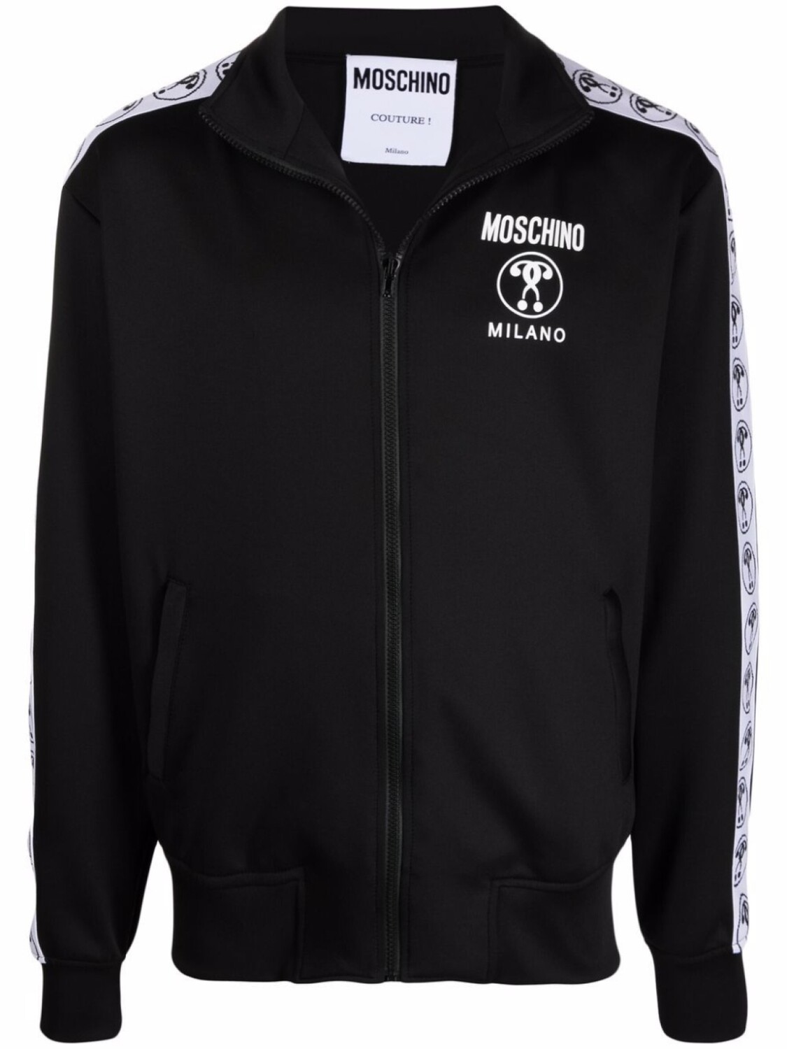 

Moschino джемпер на молнии с логотипом, черный