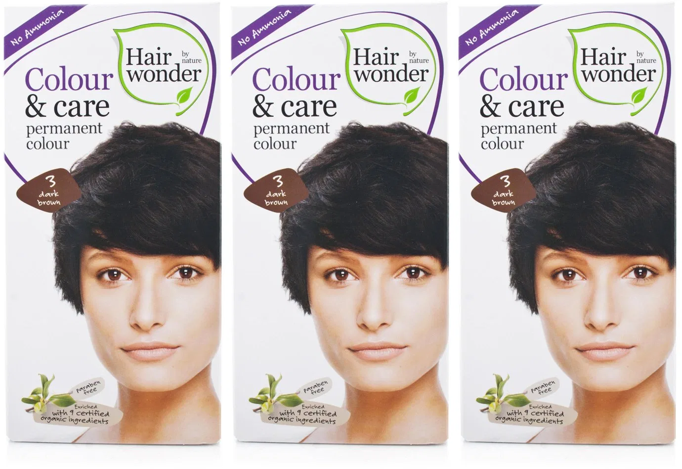 Краска для волос «Colour and Care 3 Dark Brown» от Hennaplus Hairwonder Hennaplus