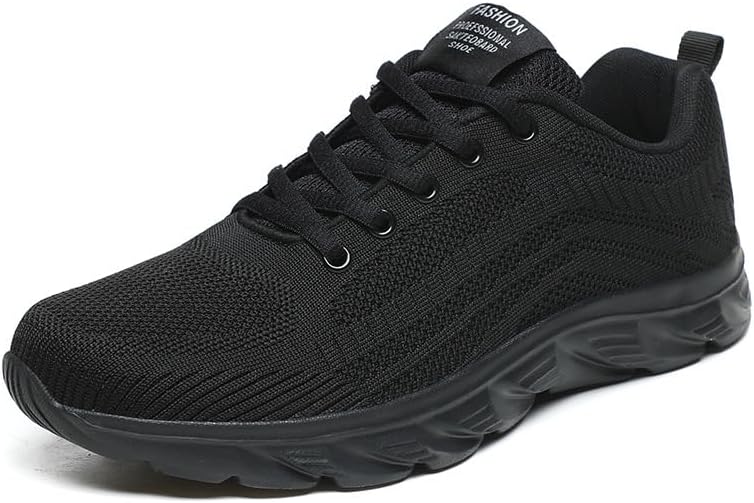 

Мужские кроссовки для бега, тенниса и спортзала, модные повседневные легкие сетчатые слипоны для ходьбы, спортивная дышащая обувь Generic, черный