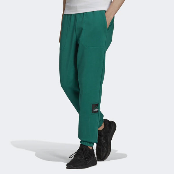 Спортивные штаны Men's adidas Logo Solid Color Loose Bundle Feet Sports Pants/Trousers/Joggers Green, зеленый — фото 4