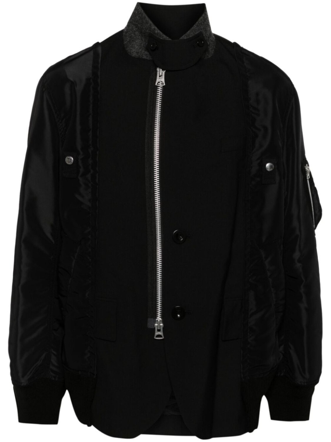 

Sacai куртка с контрастными вставками, черный
