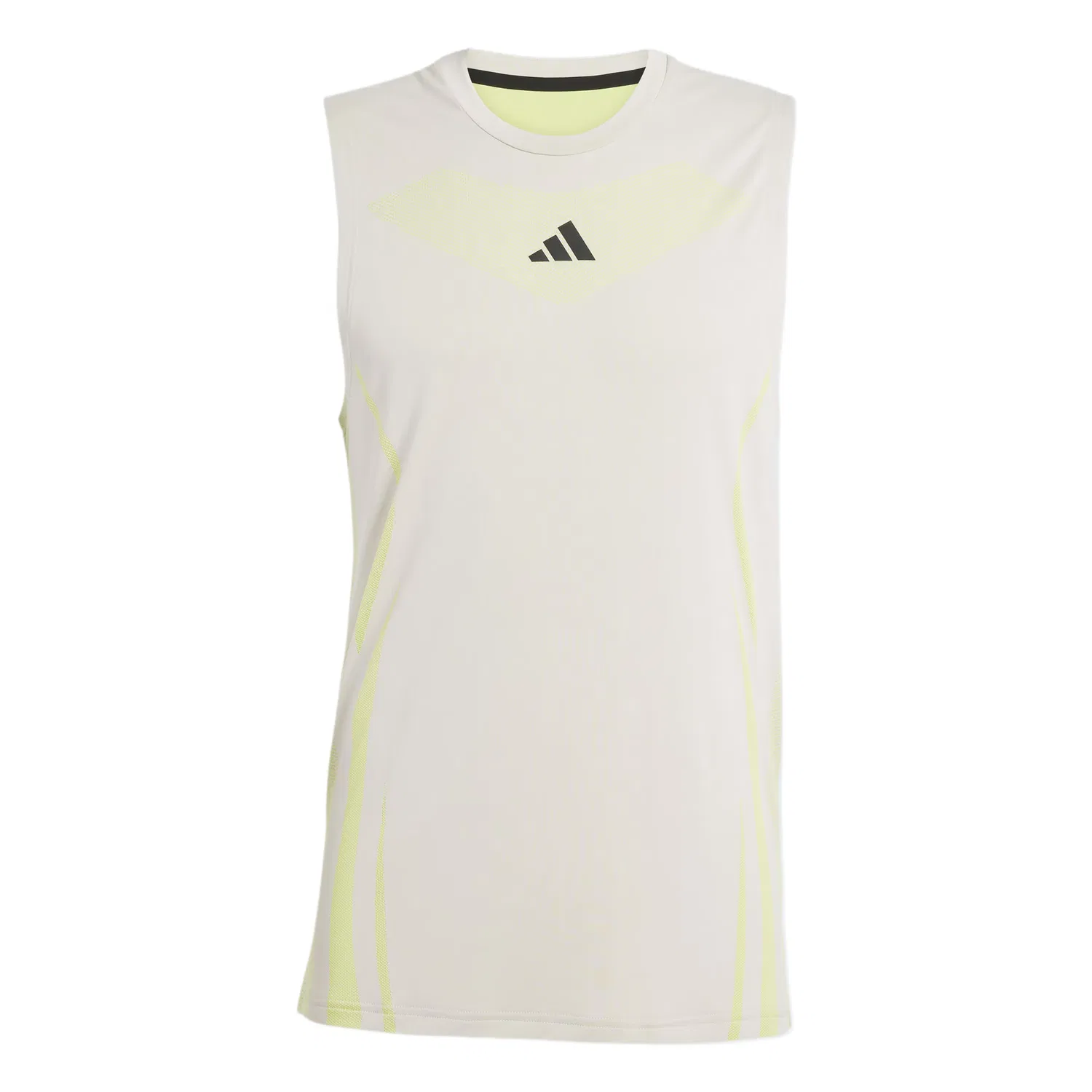 Майка Airchill мужская белая/желтая с круглым вырезом Adidas, White/Yellow