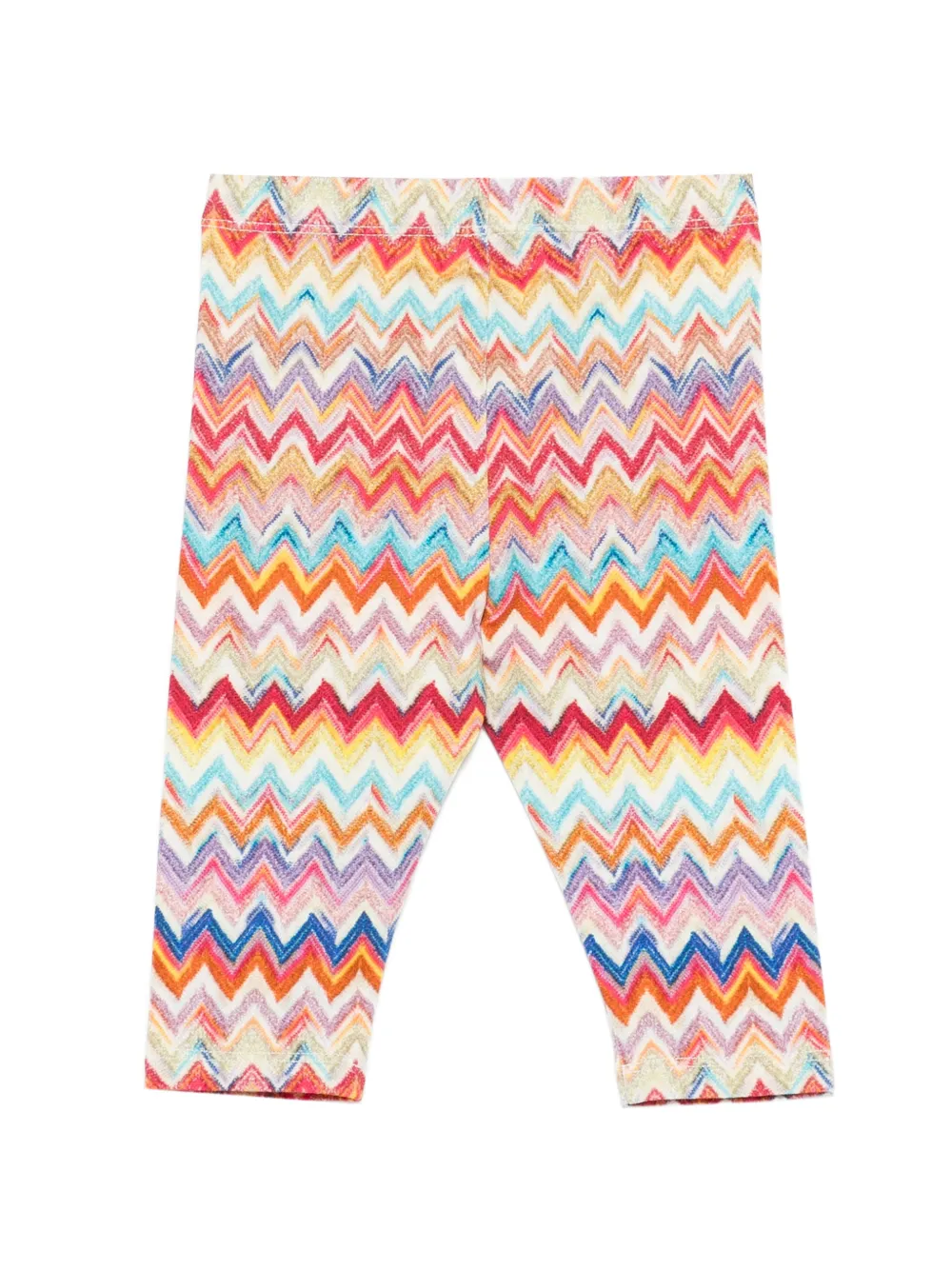 Леггинсы с зигзагообразным узором Missoni Kids, белый — фото 2