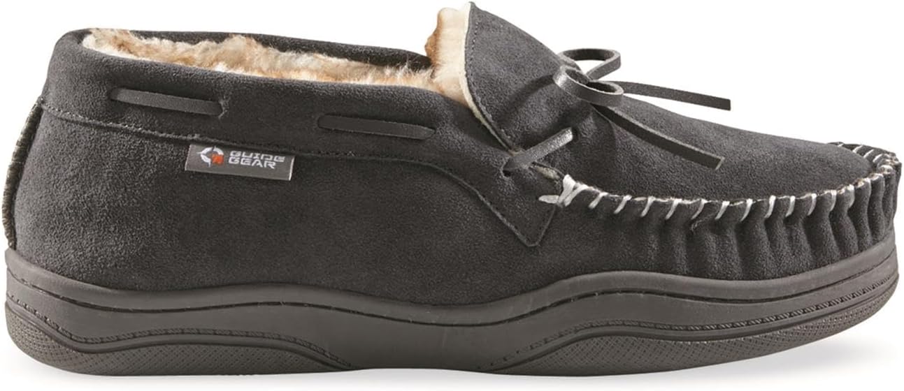 Мужские мокасины-тапочки Guide Gear из замши, стиль Чакка, для дома и улицы, Charcoal — фото 3