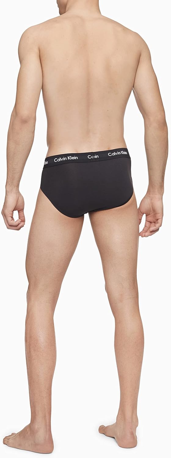 Комплект из 3 мужских трусов-брифов Calvin Klein из хлопка и эластичного материала, 3 Black — фото 3