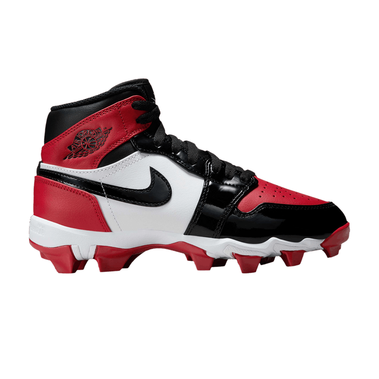 

Кроссовки Jordan 1 Mid Cleat GS 'Bred Toe', красный