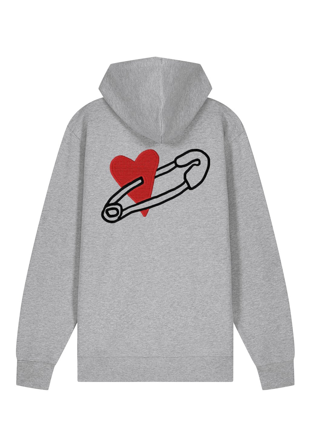

Толстовка на молнии COEUR PINS BACK EMBROIDERY - Hoodie Mira Paris, серый