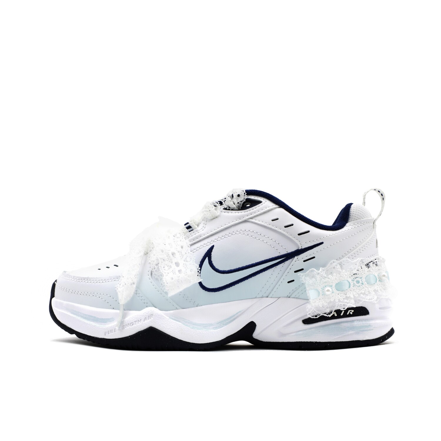 

Кроссовки Nike Air Monarch 4 Chunky Sneakers Unisex Low-top Blue/white, синий/белый