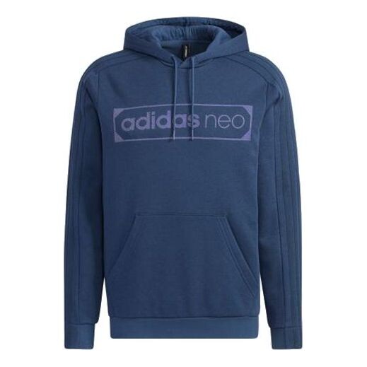 

Толстовка neo m ssfv1 2 casual sports hooded pullover blue Adidas, синий