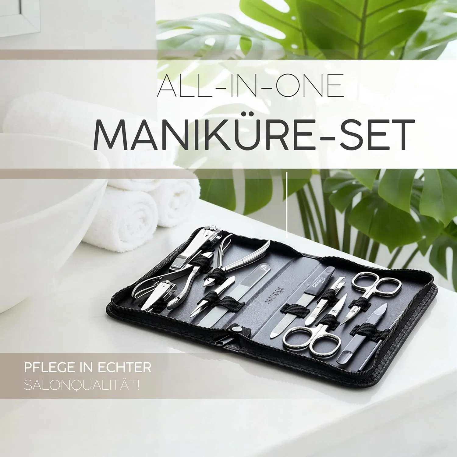 Маникюрный набор Solingen из 12 предметов в чехле из искусственной кожи от marQus Marqus, 7. Carbon — фото 2